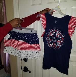 Girls stars skirt & top